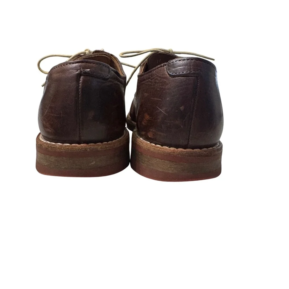 Allen Edmonds Oak Street Cap Toe Derby Shoes Mens 11 D Brown Leather Dainite